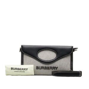 BURBERRY Black Leather Shoulder Bag